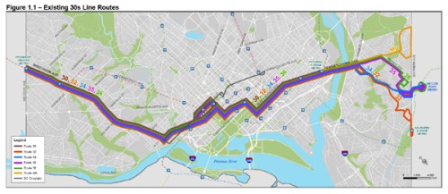 Old 30 Series Service Levels - Notice the thick band through Georgetown