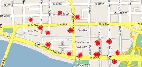Pay Parking Lots in Georgetown